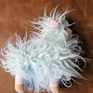 Adventure Planet Plush Stuffed Animal - Blue Furry Alpaca